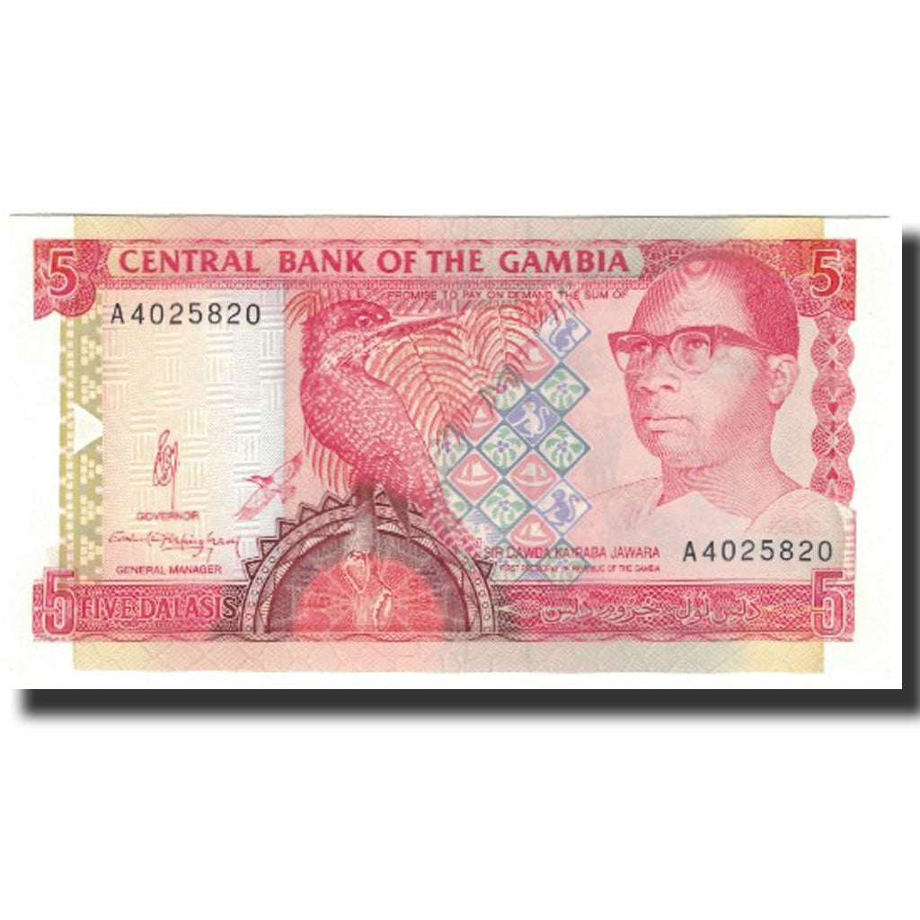 Banknote, The Gambia, 5 Dalasis, Undated (1991-95), KM:12a, UNC(65-70)