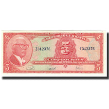 Banknote, Haiti, 5 Gourdes, 1973, KM:212, UNC(65-70)