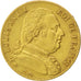 FRANCE, Louis XVIII, 20 Francs, 1815, Paris, KM #706.1, EF(40-45), Gold,...