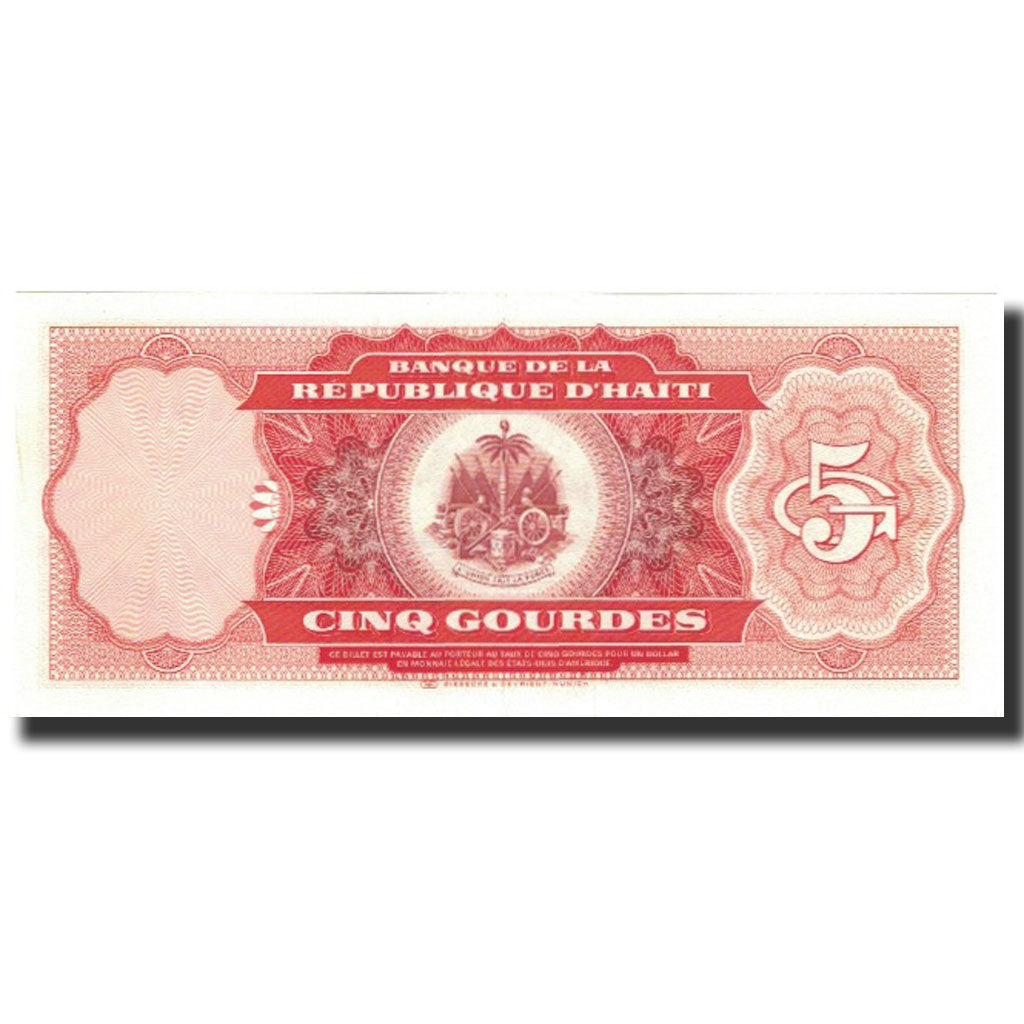 Banknote, Haiti, 5 Gourdes, 1987, KM:246a, UNC(65-70)