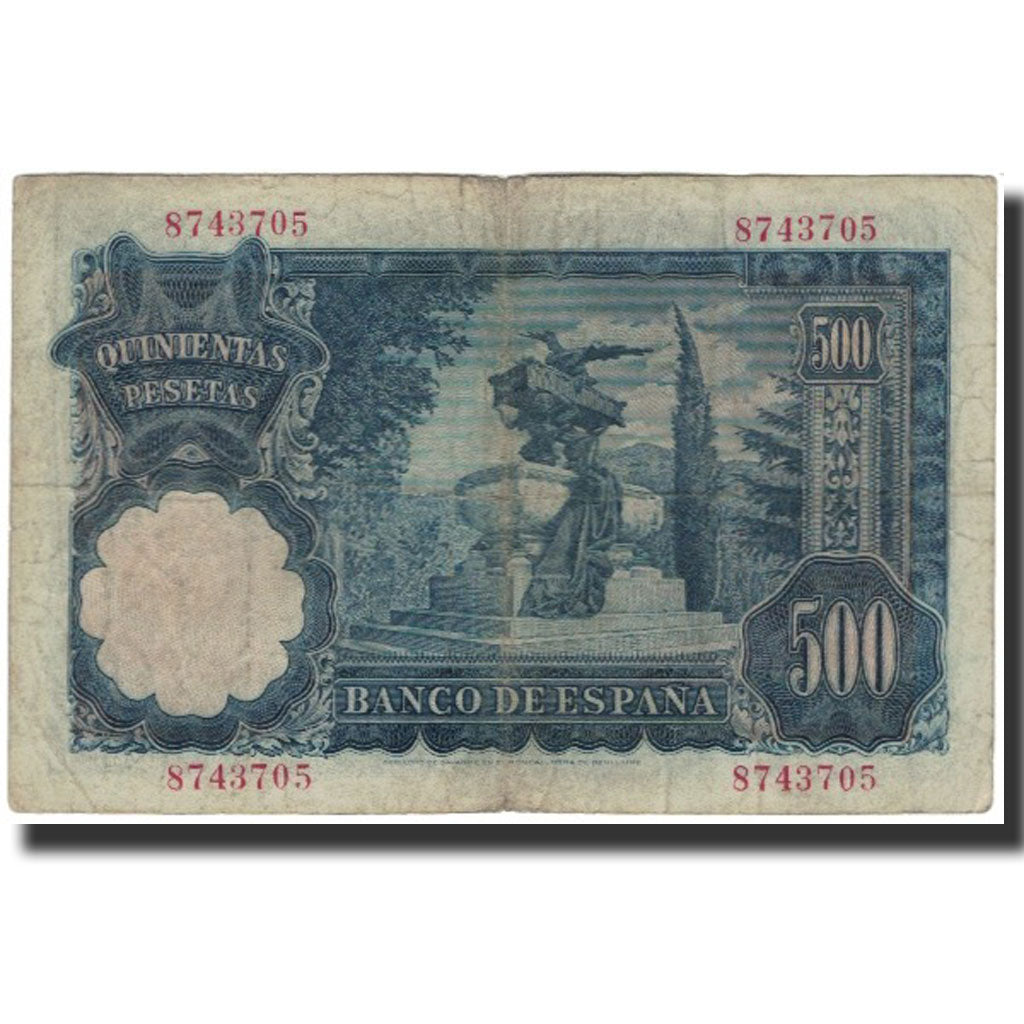 Banconote, Spagna, 500 Pesetas, 1951-11-15, KM:142a, MB