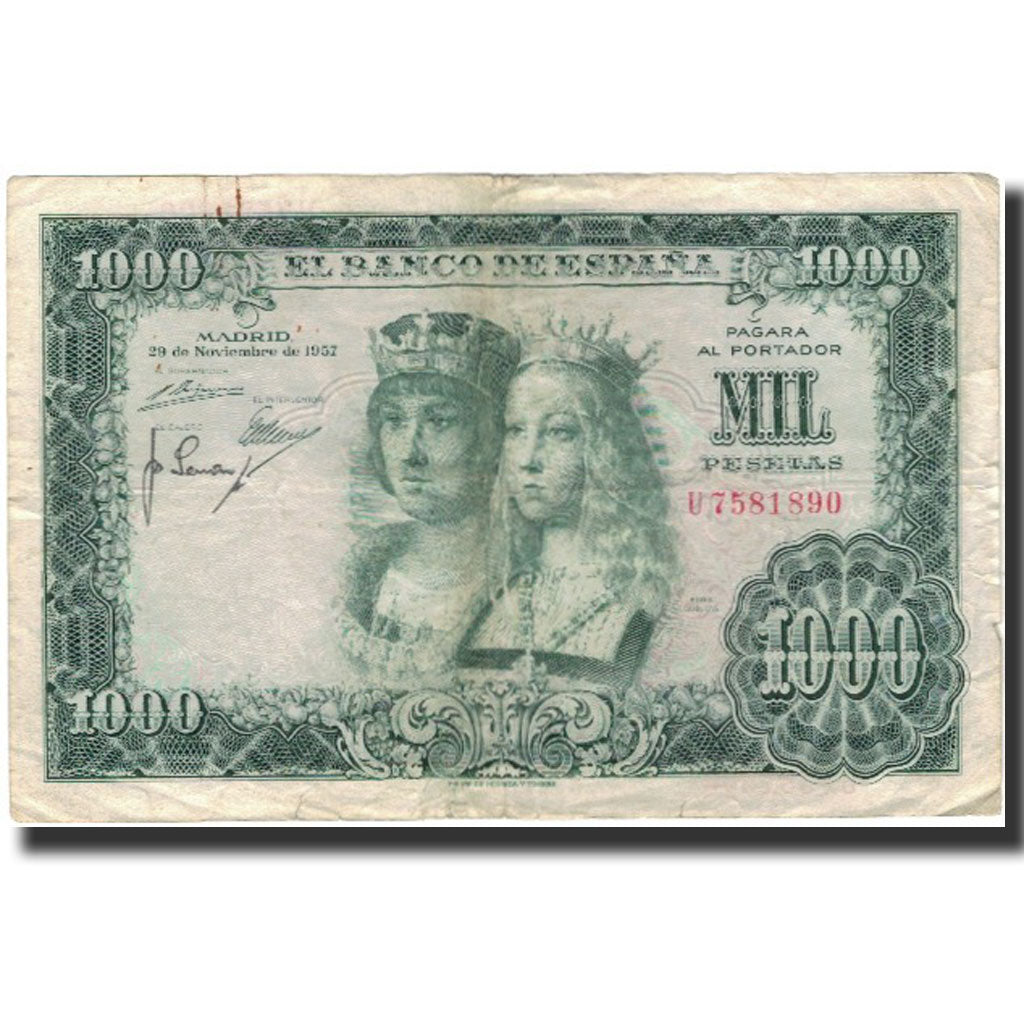 Banknote, Spain, 1000 Pesetas, 1957-11-29, KM:149a, F(12-15)