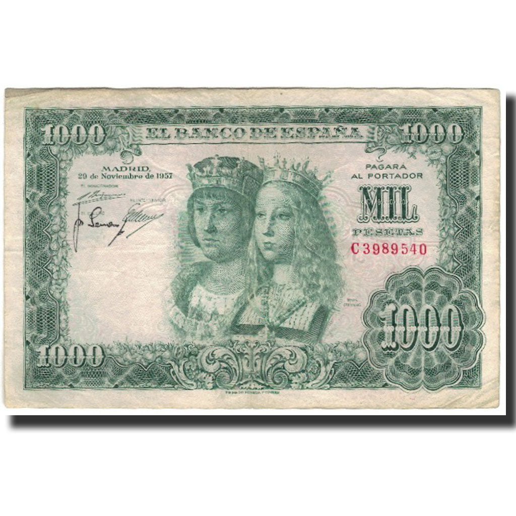 Banknote, Spain, 1000 Pesetas, 1957-11-29, KM:149a, F(12-15)