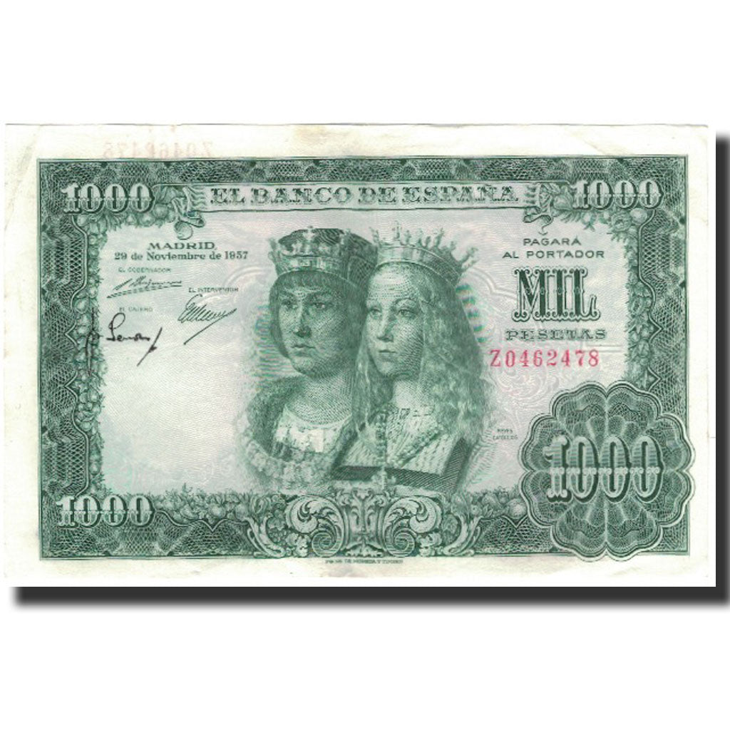Banknote, Spain, 1000 Pesetas, 1957-11-29, KM:149a, AU(50-53)