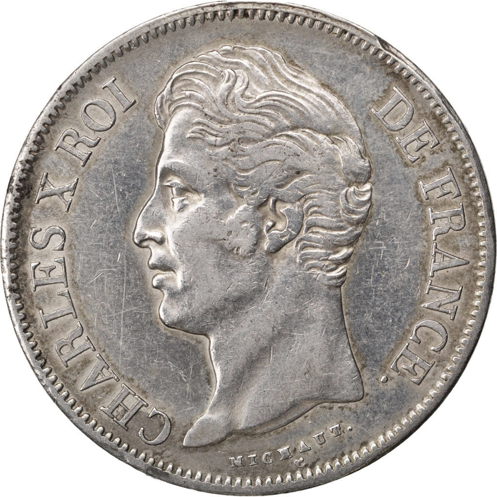 Coin, France, Charles X, 5 Francs, 1830, Paris, VF(30-35), Silver, KM:728.1