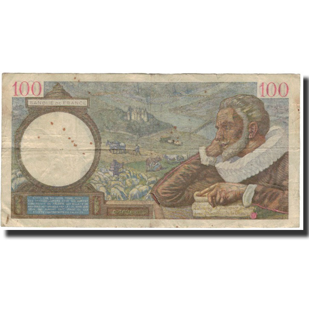 Francia, 100 Francs, 100 F 1939-1942 ''Sully'', 1940-08-22, BC, Fayette:26.37