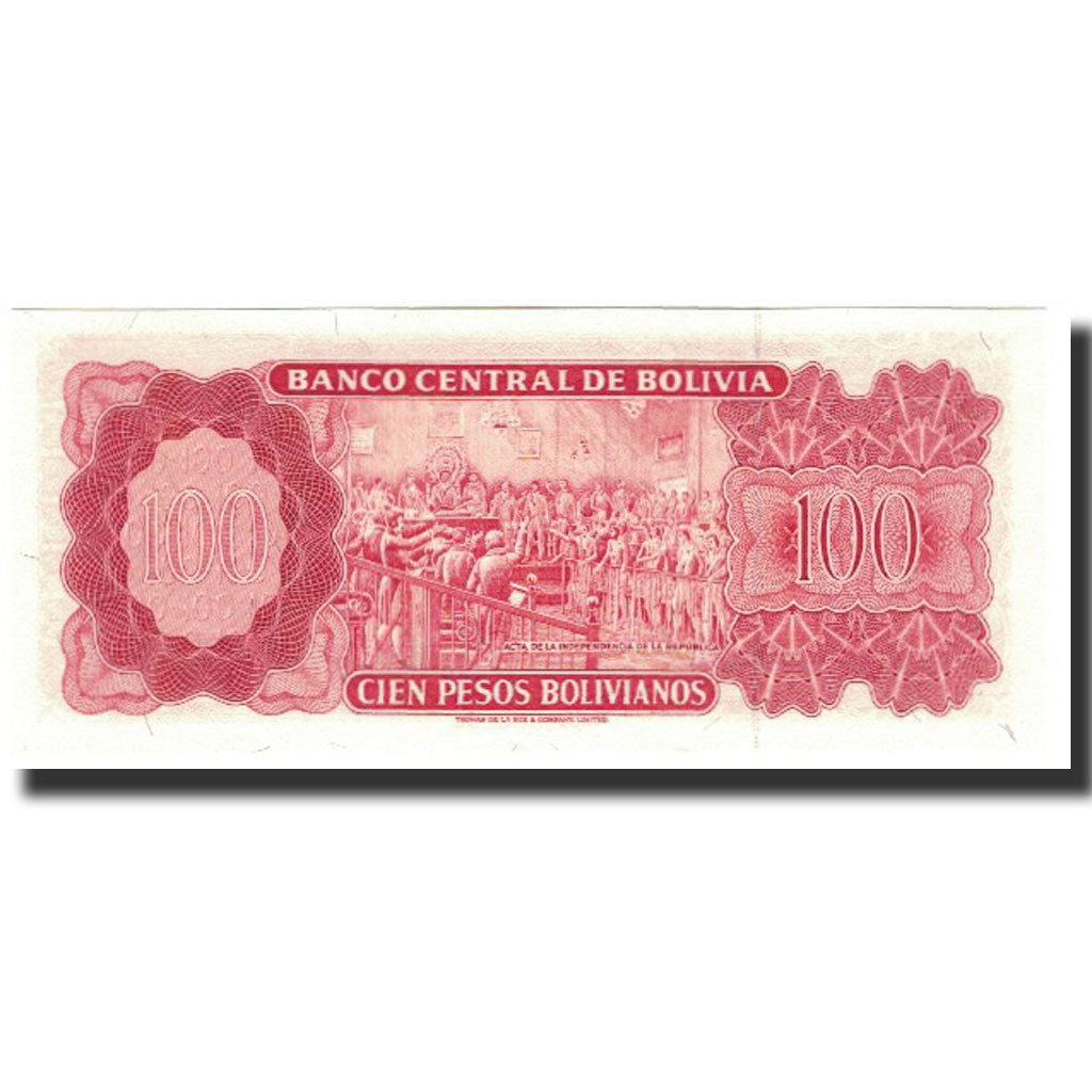 Banknot, Bolivia, 100 Pesos Bolivianos, 1962-07-13, KM:163a, UNC(65-70)