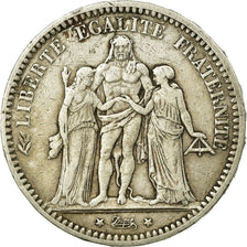 Munten, Frankrijk, Hercule, 5 Francs, 1871, Bordeaux, ZF, Zilver, KM:820.2