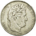 Moneta, Francia, Louis-Philippe, 5 Francs, 1844, Bordeaux, B+, Argento