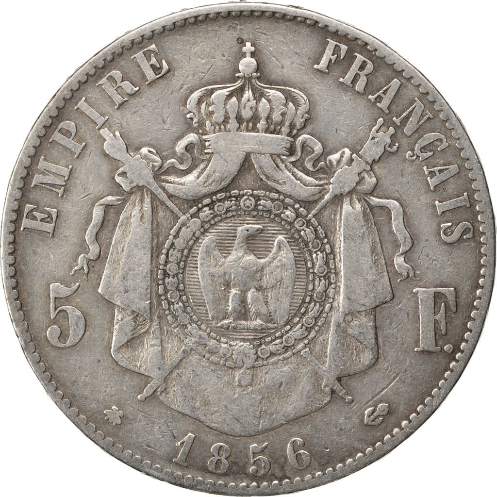 Munten, Frankrijk, Napoleon III, Napoléon III, 5 Francs, 1856, Strasbourg, FR