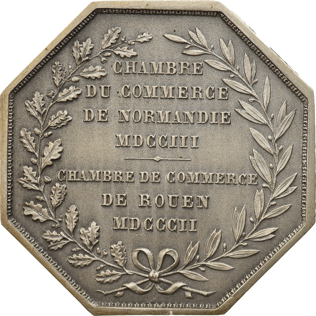 Frankrijk, Token, Chambre de Commerce de Rouen, 1802, Lecomte, UNC, Zilver