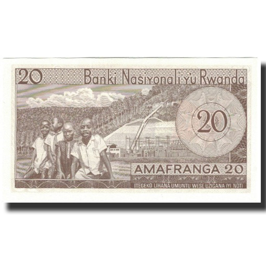 Banknote, Rwanda, 20 Francs, 1976-01-01, KM:6e, UNC(65-70)