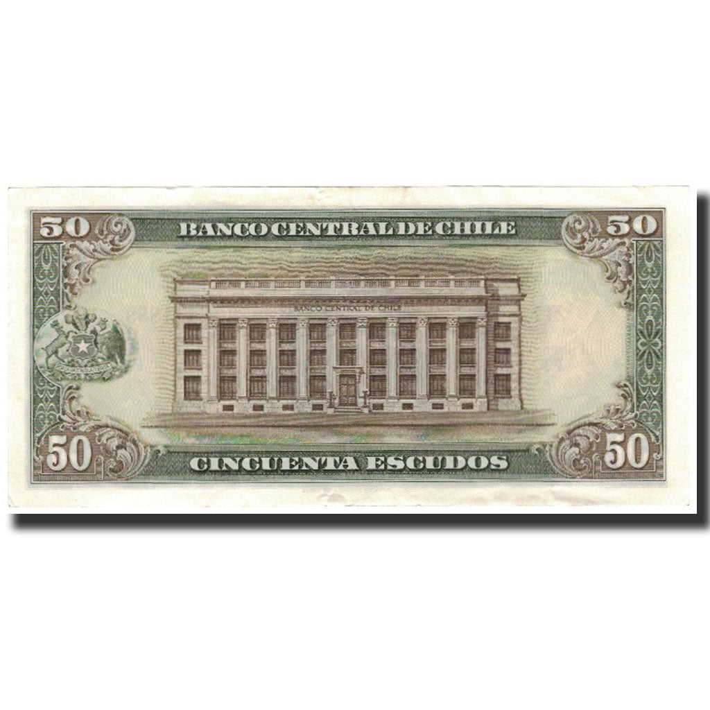Banknote, Chile, 50 Escudos, 1973, KM:140b, AU(55-58)
