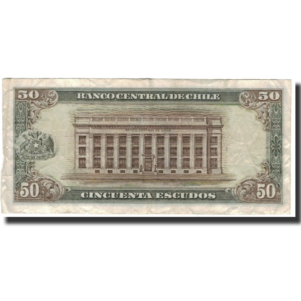 Banknote, Chile, 50 Escudos, 1973, KM:140b, VF(30-35)