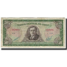 Banknote, Chile, 50 Escudos, 1973, KM:140b, VF(20-25)