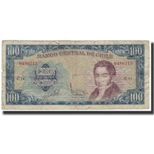Billet, Chile, 100 Escudos, 1962, KM:141a, B+