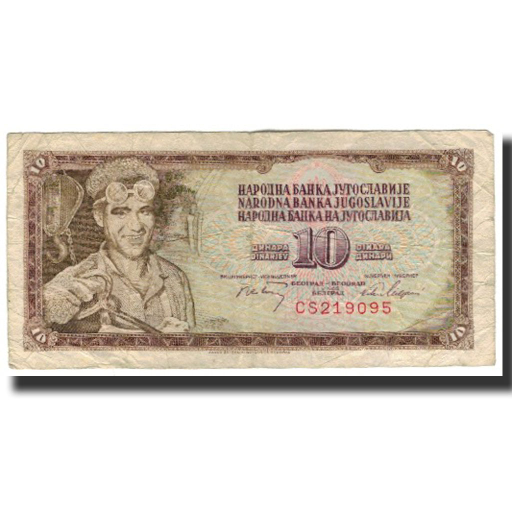 Banknote, Yugoslavia, 10 Dinara, 1968-05-01, KM:82b, VF(20-25)