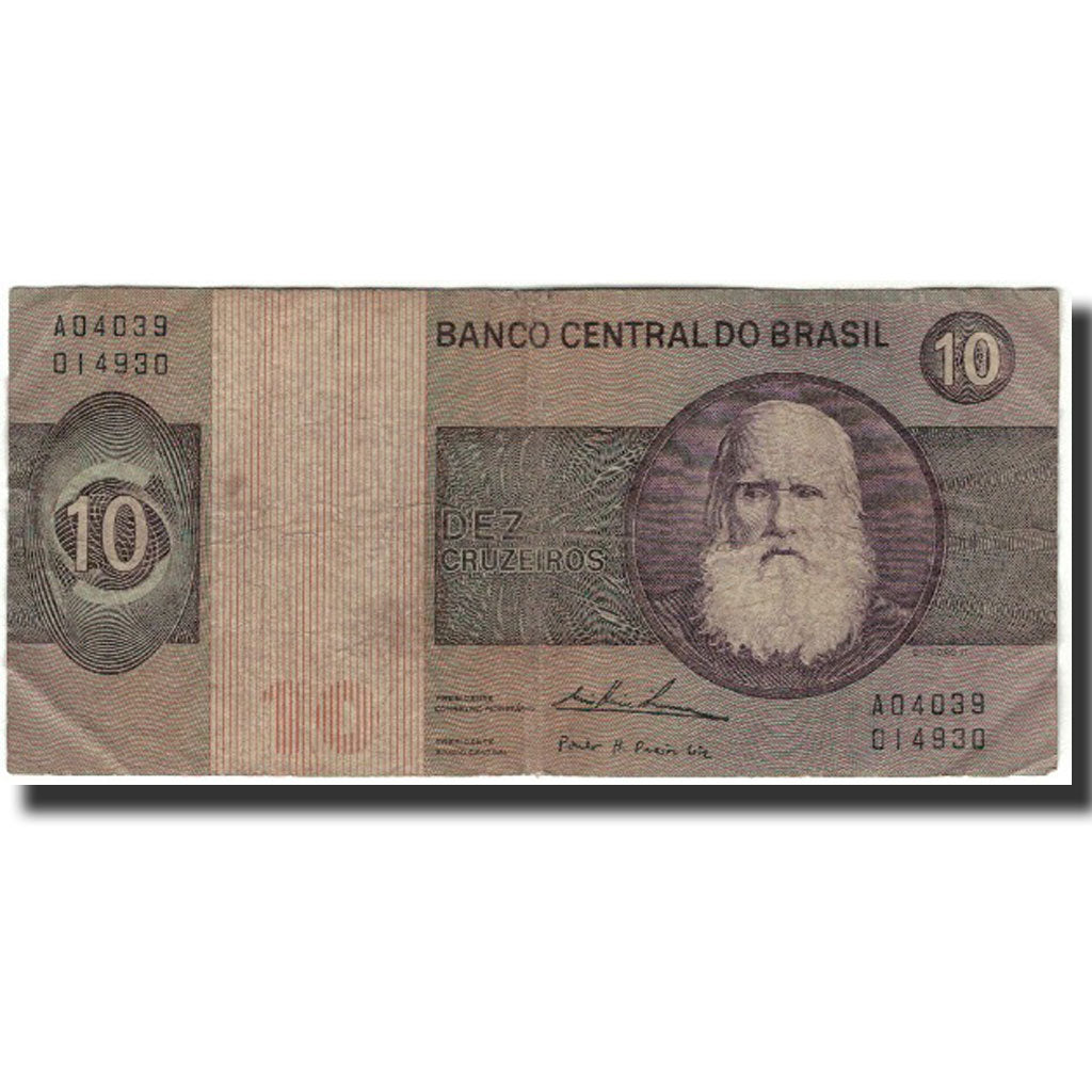 Banconote, Brasile, 10 Cruzeiros, 1974, KM:193b, MB+