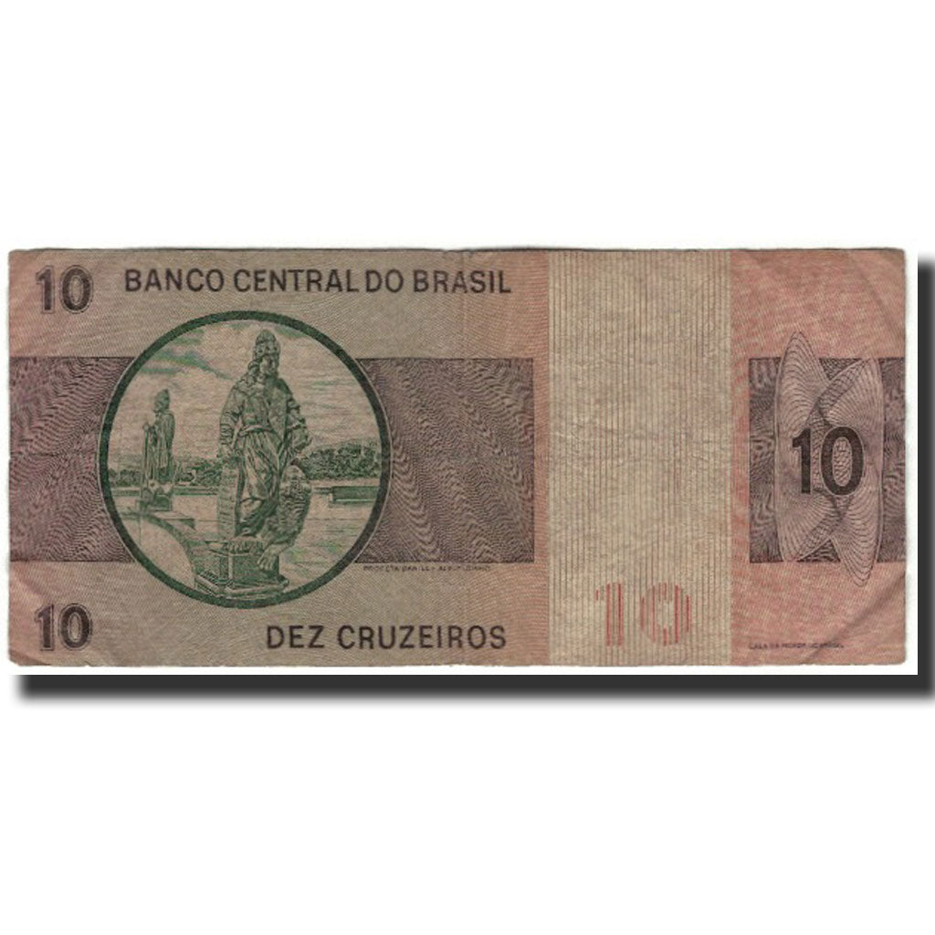 Banconote, Brasile, 10 Cruzeiros, 1974, KM:193b, MB+