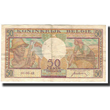 Banconote, Belgio, 50 Francs, 1948-06-01, KM:133a, MB+