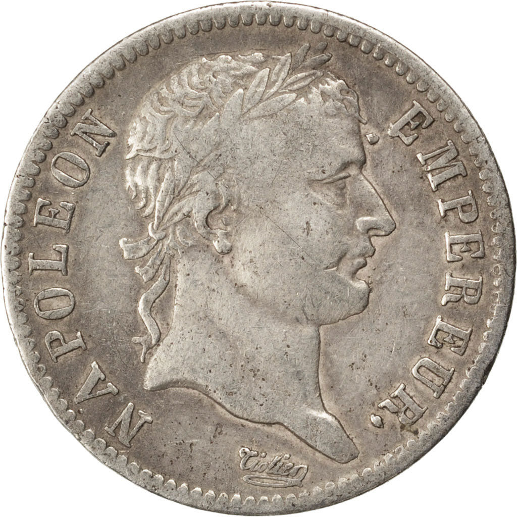 FRANCE, Napoléon I, Franc, 1809, Paris, KM #692.1, EF(40-45), Silver, Gadoury #.