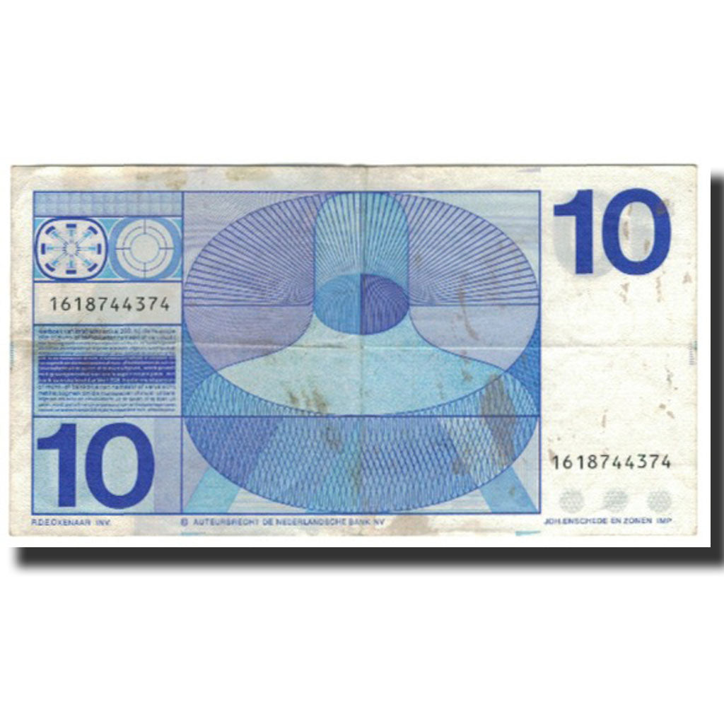 Banknote, Netherlands, 10 Gulden, 1968-04-25, KM:91a, VF(30-35)