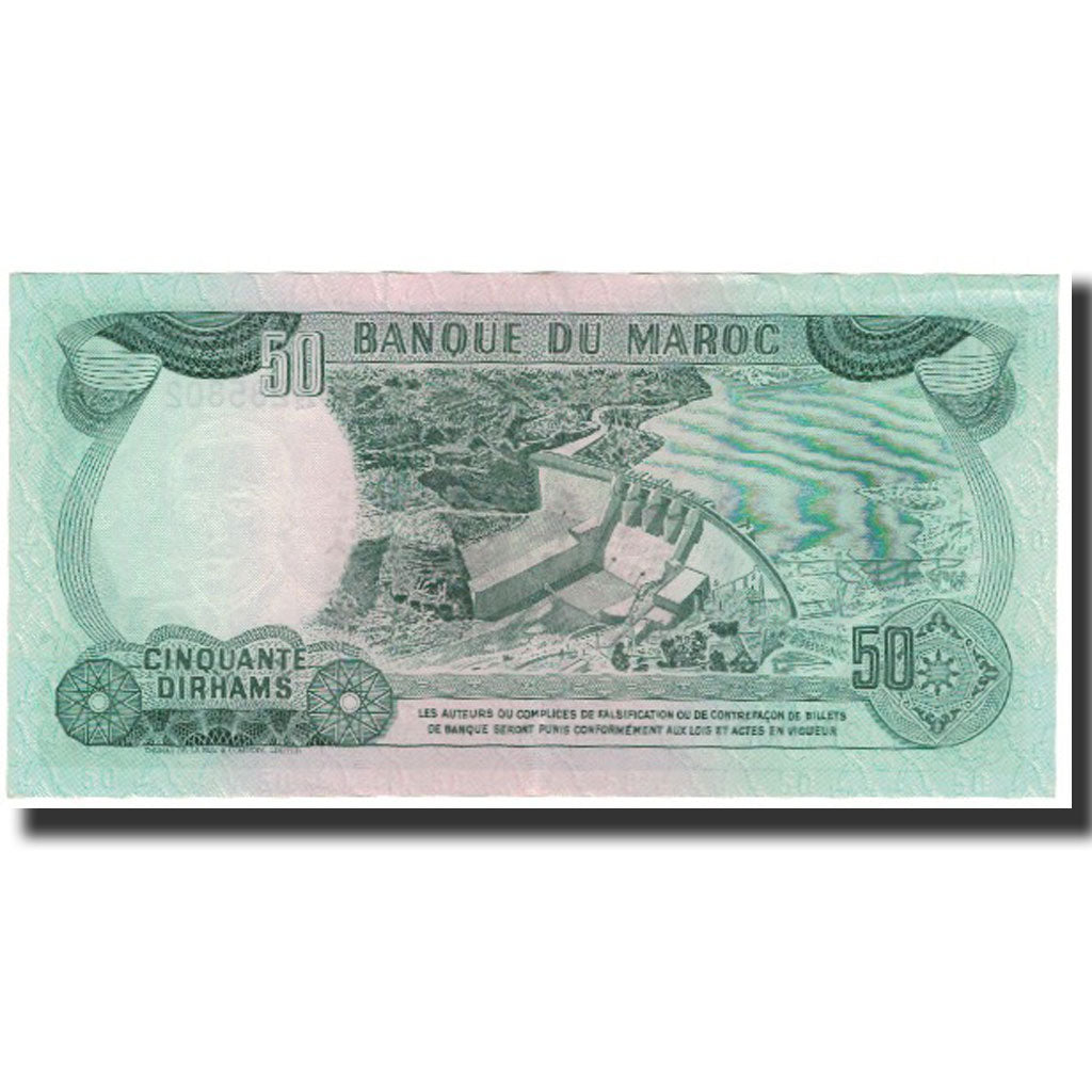 Banconote, Marocco, 50 Dirhams, 1970, KM:58a, SPL-