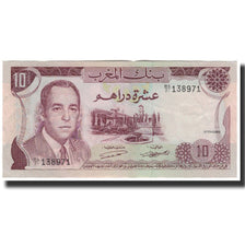 Banknote, Morocco, 10 Dirhams, 1970, KM:57a, AU(55-58)