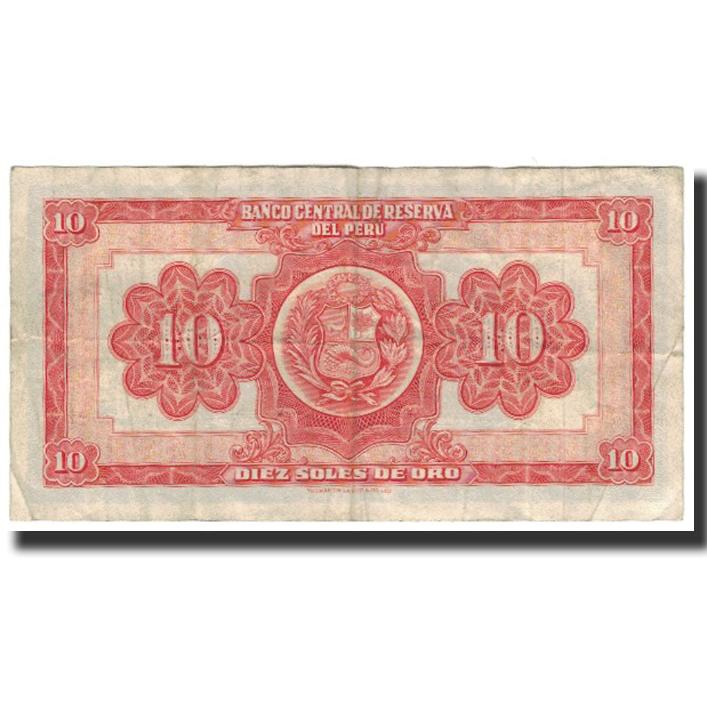 Banknote, Peru, 10 Soles, 1955-02-17, KM:71a, VF(30-35)