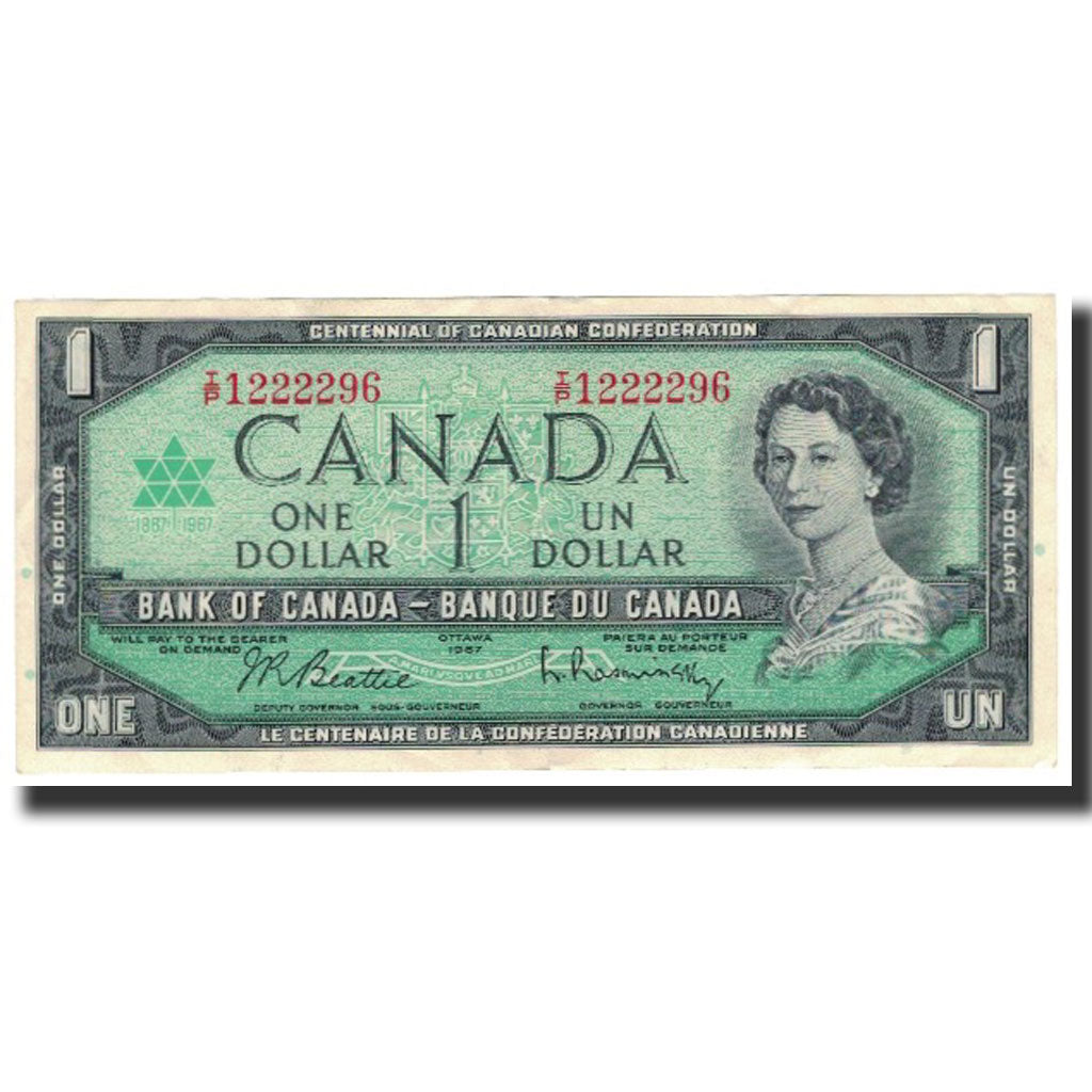 Banknote, Canada, 1 Dollar, 1967, KM:84b, AU(50-53)