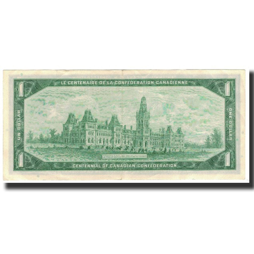 Banknote, Canada, 1 Dollar, 1967, KM:84b, AU(50-53)
