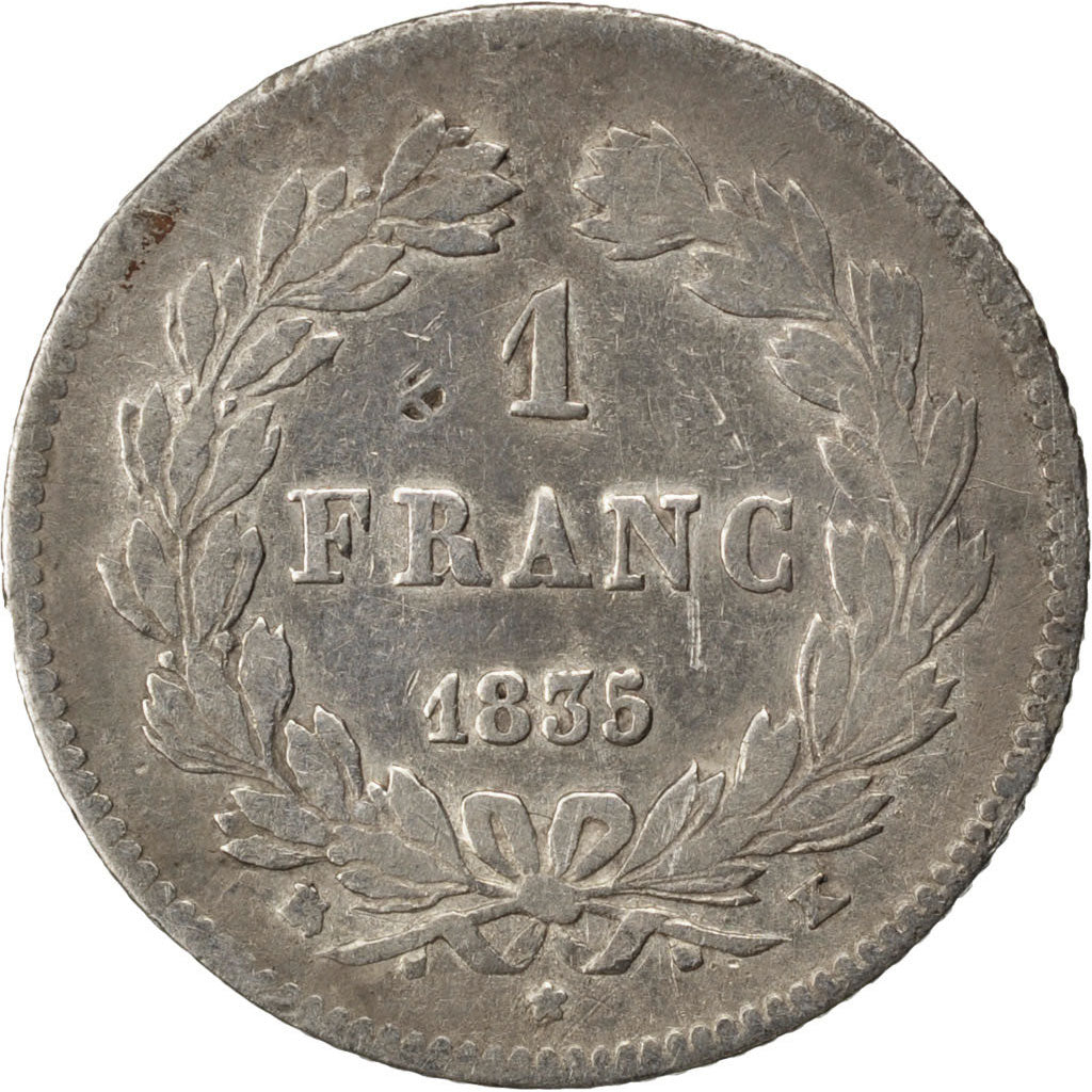 Louis Philippe Ier, 1 Franc tête laurée
