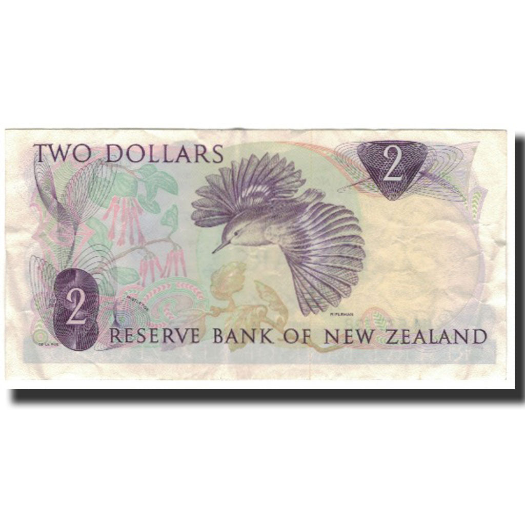 Banknote, New Zealand, 2 Dollars, 1975, KM:164c, EF(40-45)