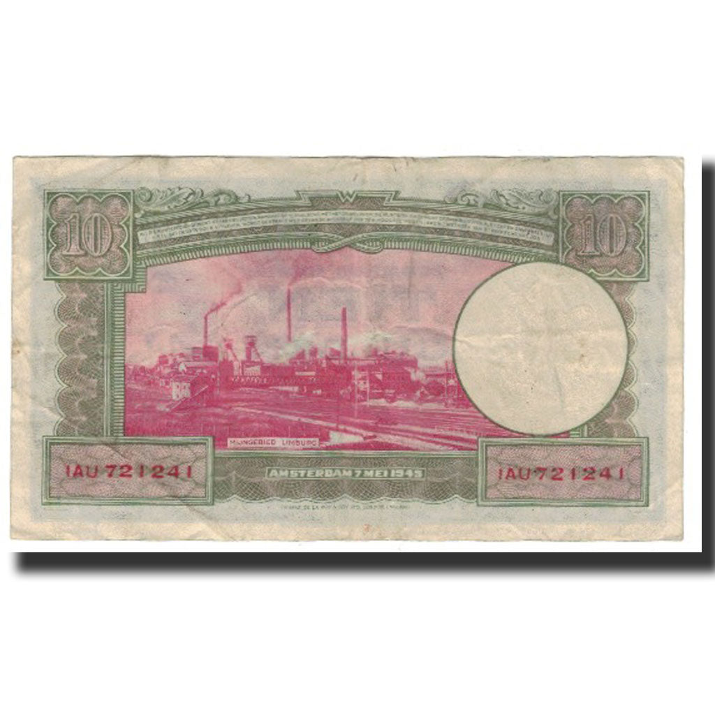 Banknote, Netherlands, 10 Gulden, 1945-05-07, KM:75a, VF(30-35)