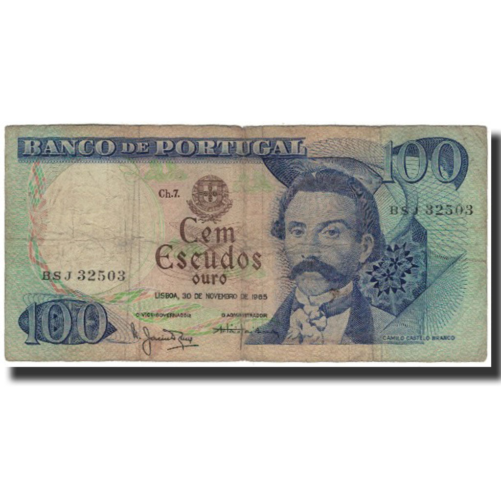 Geldschein, Portugal, 100 Escudos, 1965-11-30, KM:169a, SGE+