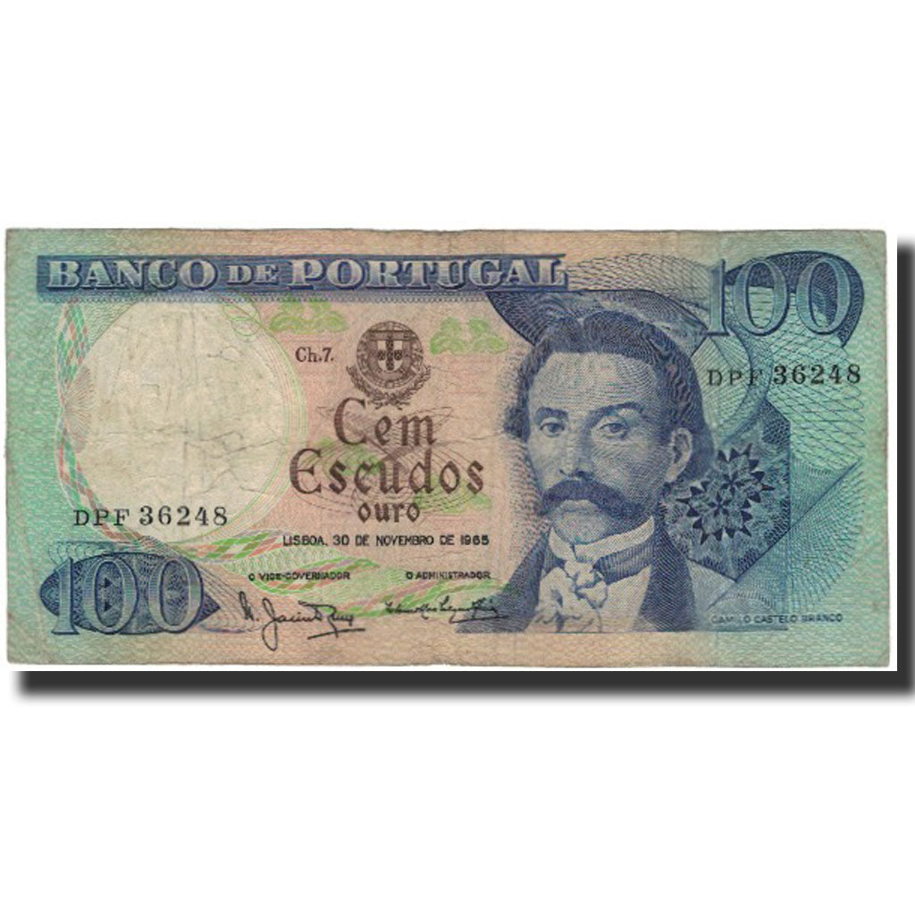 Billet, Portugal, 100 Escudos, 1965-11-30, KM:169a, TB