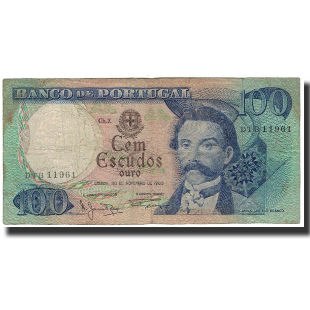 Banconote, Portogallo, 100 Escudos, 1965-11-30, KM:169a, MB