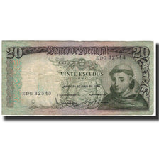 Banknote, Portugal, 20 Escudos, 1964-05-26, KM:167b, VF(30-35)