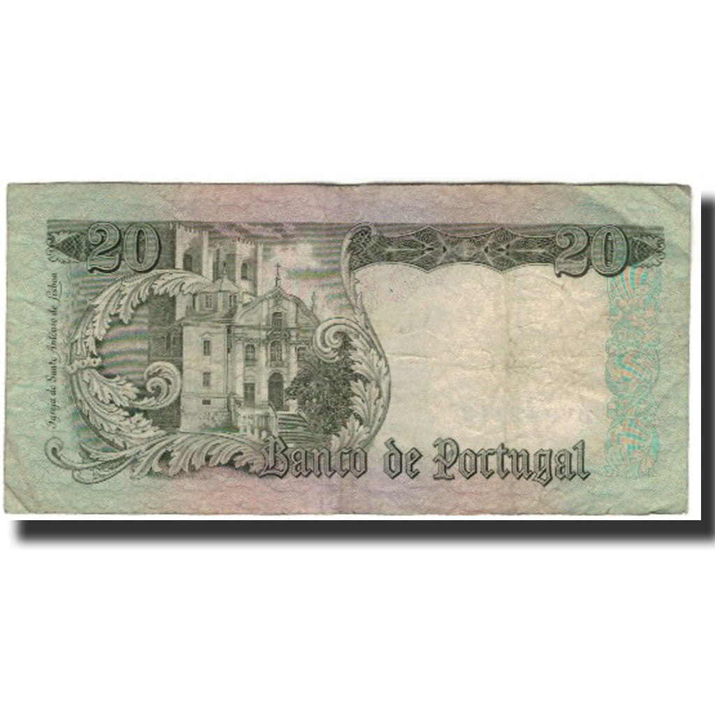 Banknote, Portugal, 20 Escudos, 1964-05-26, KM:167b, VF(30-35)