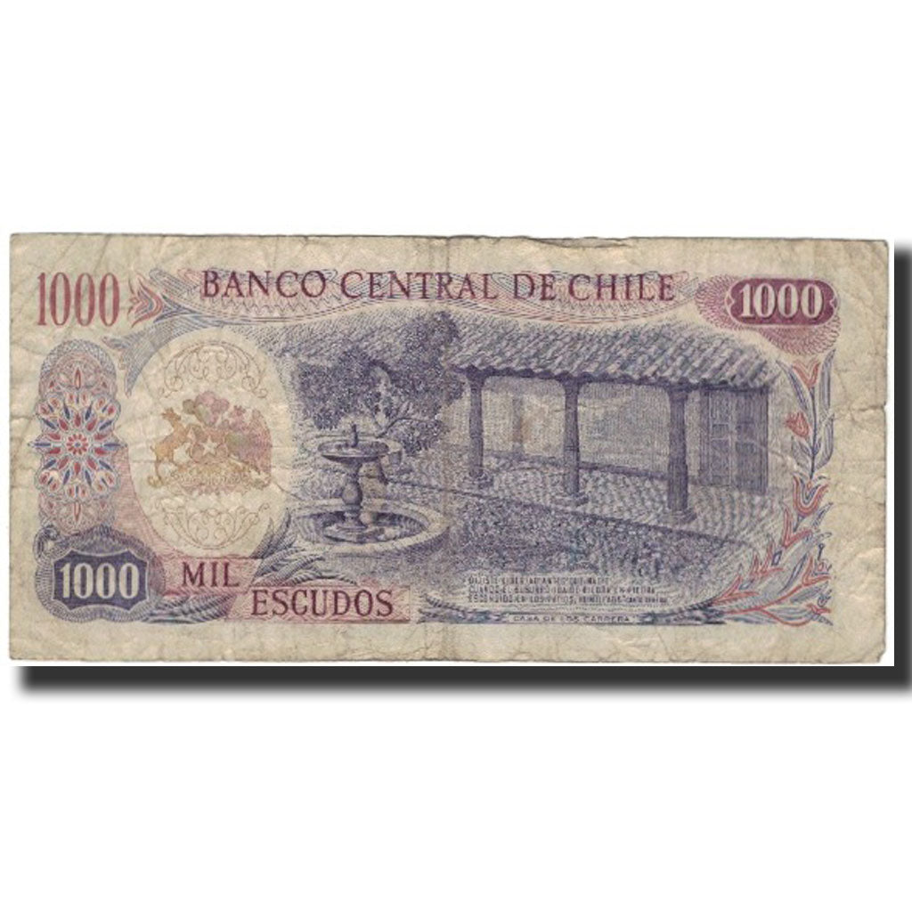 Banknote, Chile, 1000 Escudos, 1967, KM:146, F(12-15)
