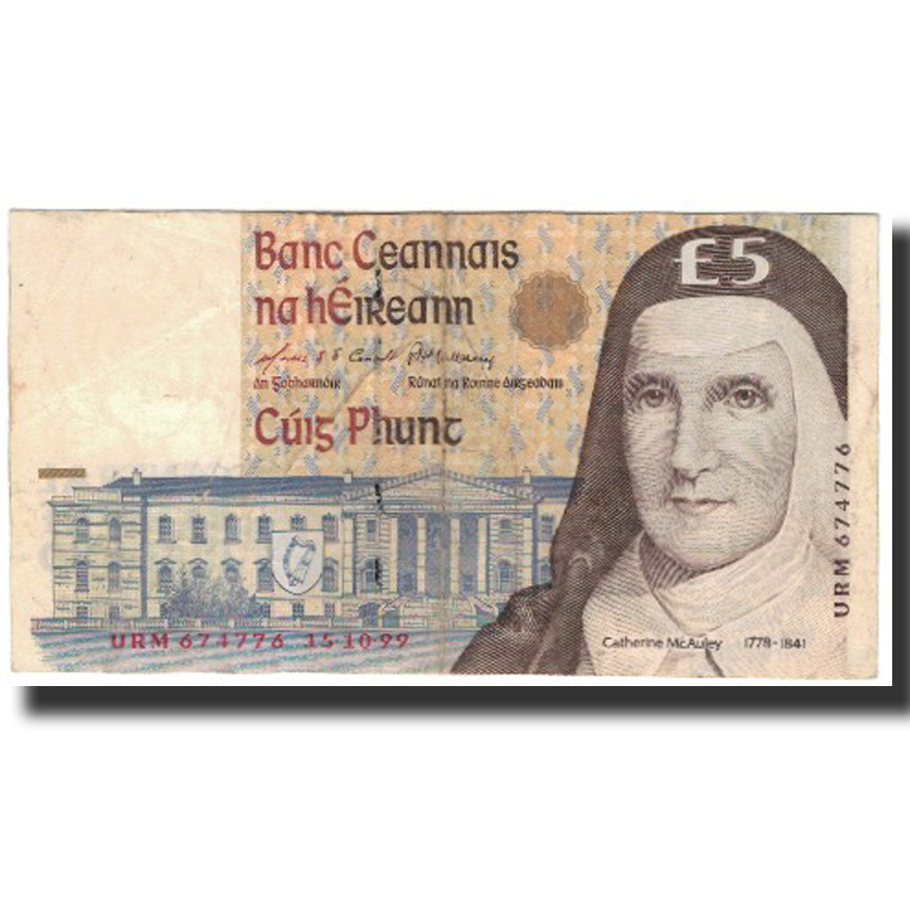 Billet, Ireland - Republic, 5 Pounds, 1999-10-15, KM:75a, TTB+