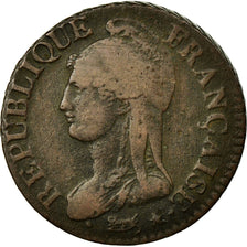 Monnaie, France, Dupré, 5 Centimes, 1798, Lyon, TB, Bronze, KM:640.5