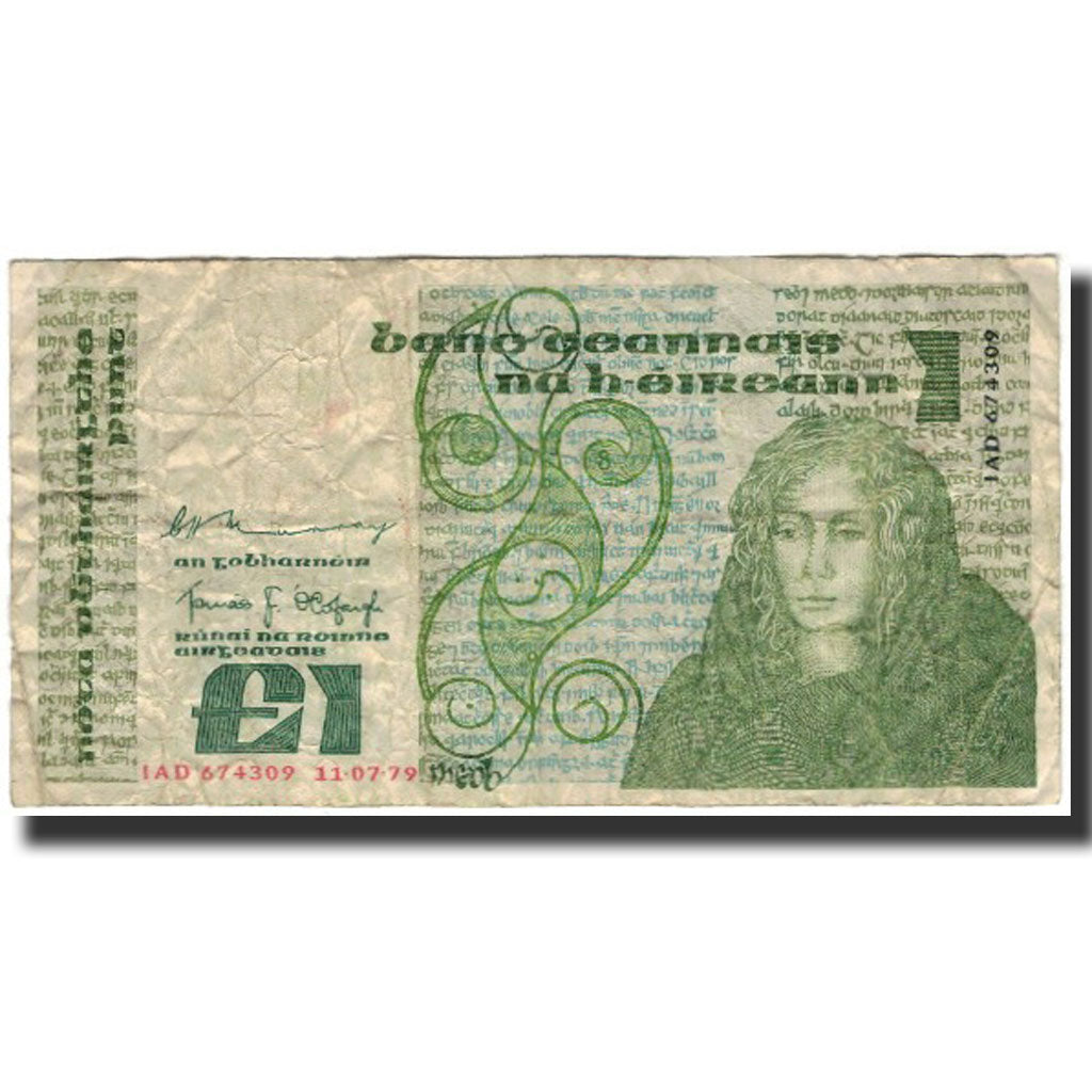 Banknote, Ireland - Republic, 1 Pound, 1979-07-11, KM:70b, VG(8-10)