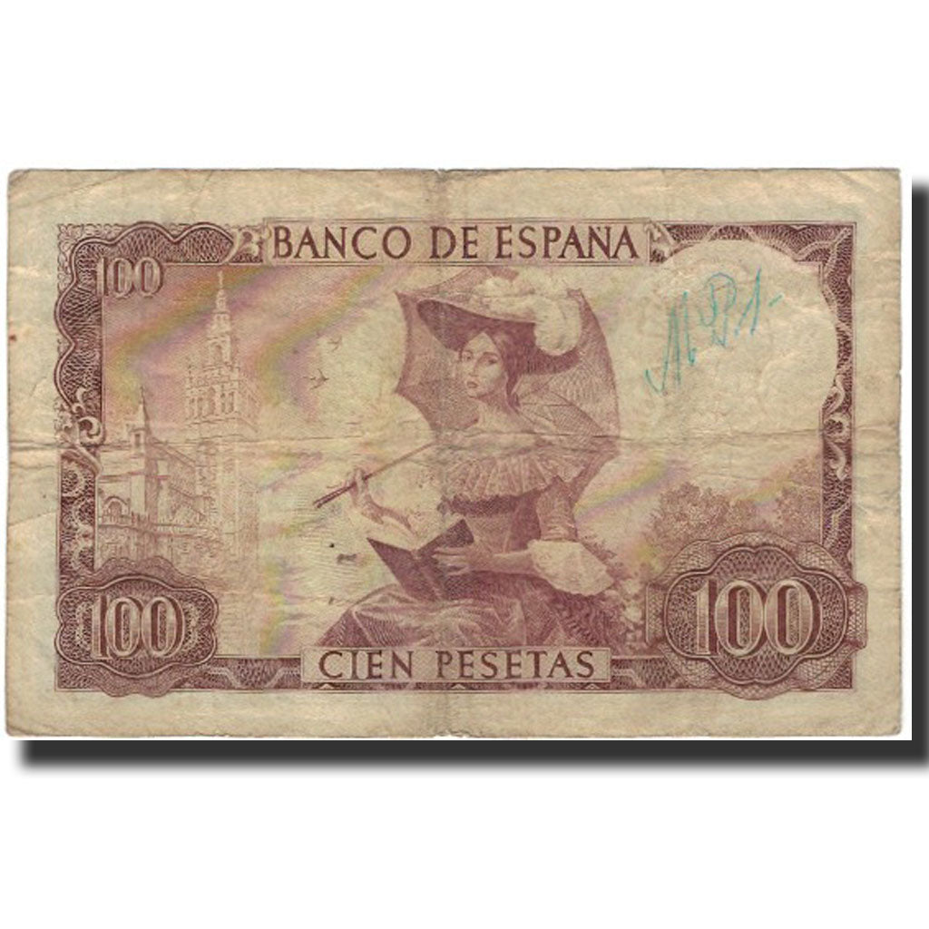 Banknote, Spain, 100 Pesetas, 1965-11-19, KM:150, F(12-15)