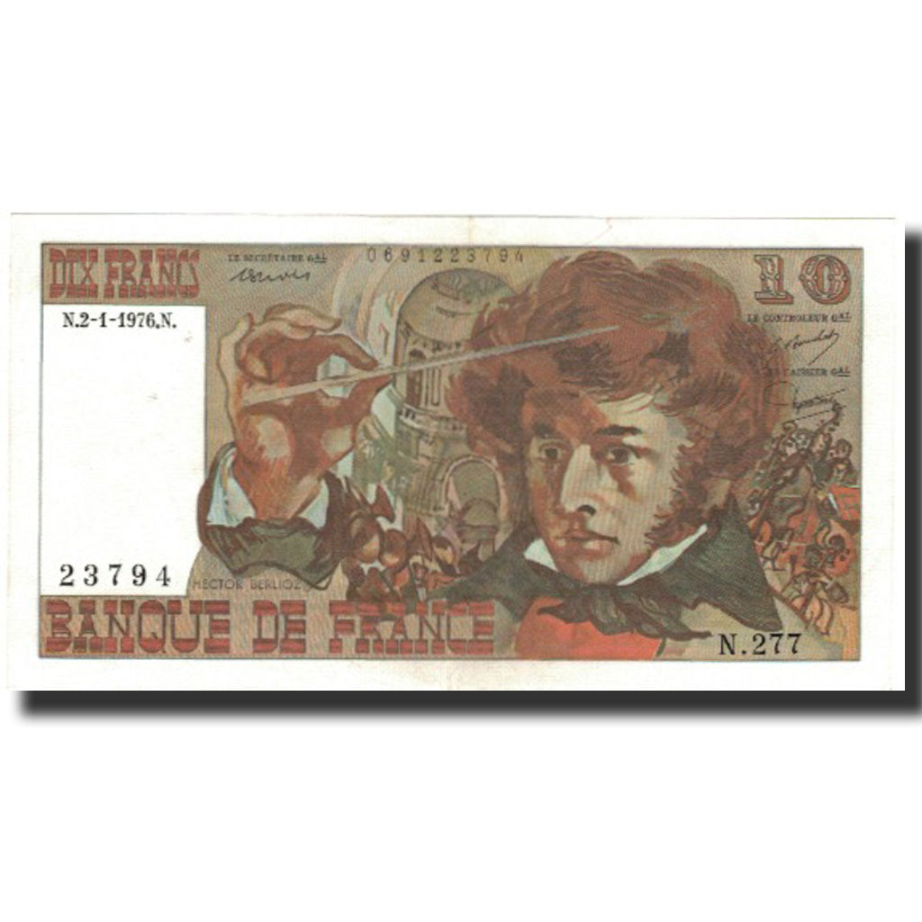 Frankrijk, 10 Francs, 10 F 1972-1978 ''Berlioz'', 1976-01-02, SUP+