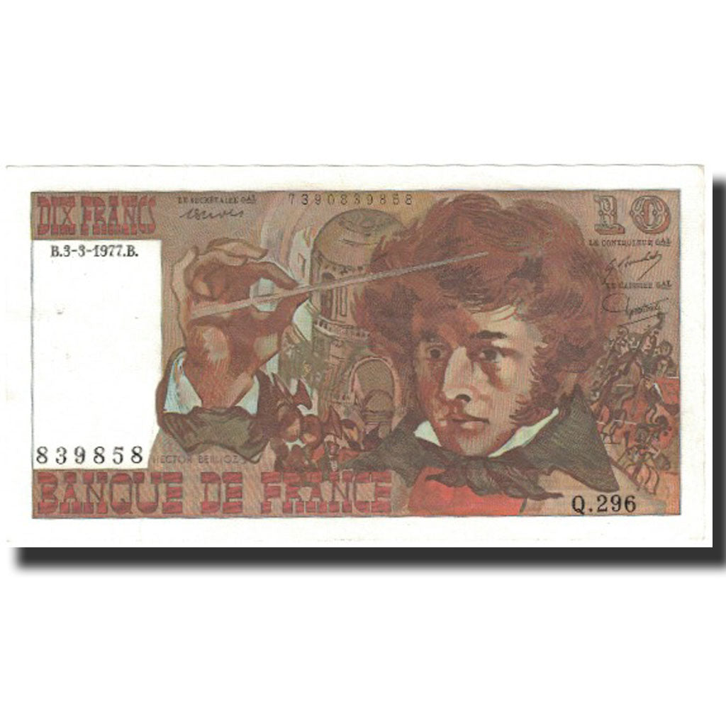 France, 10 Francs, 10 F 1972-1978 ''Berlioz'', 1977-03-03, SUP+, Fayette:63.21