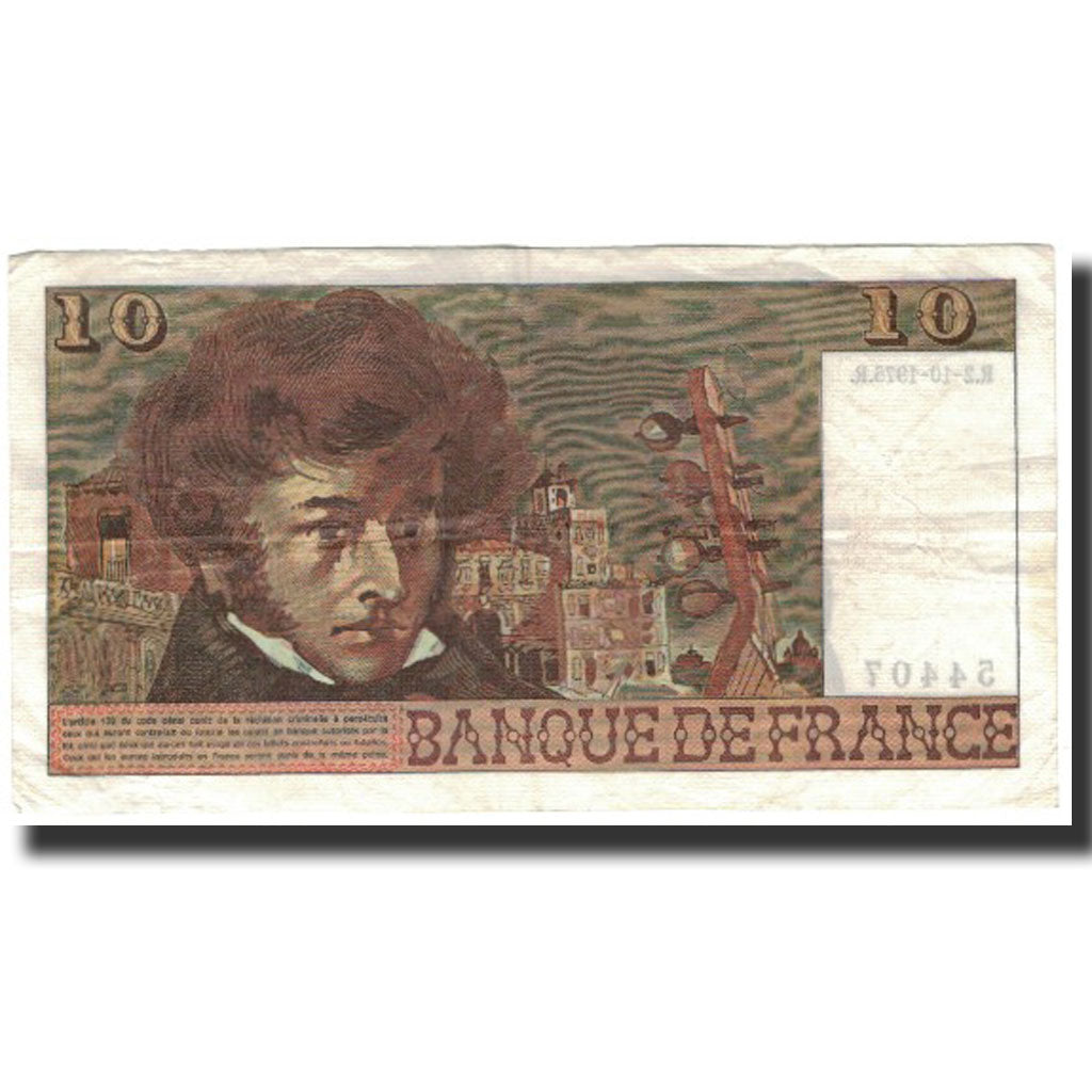 France, 10 Francs, 10 F 1972-1978 ''Berlioz'', 1975-10-02, EF(40-45)