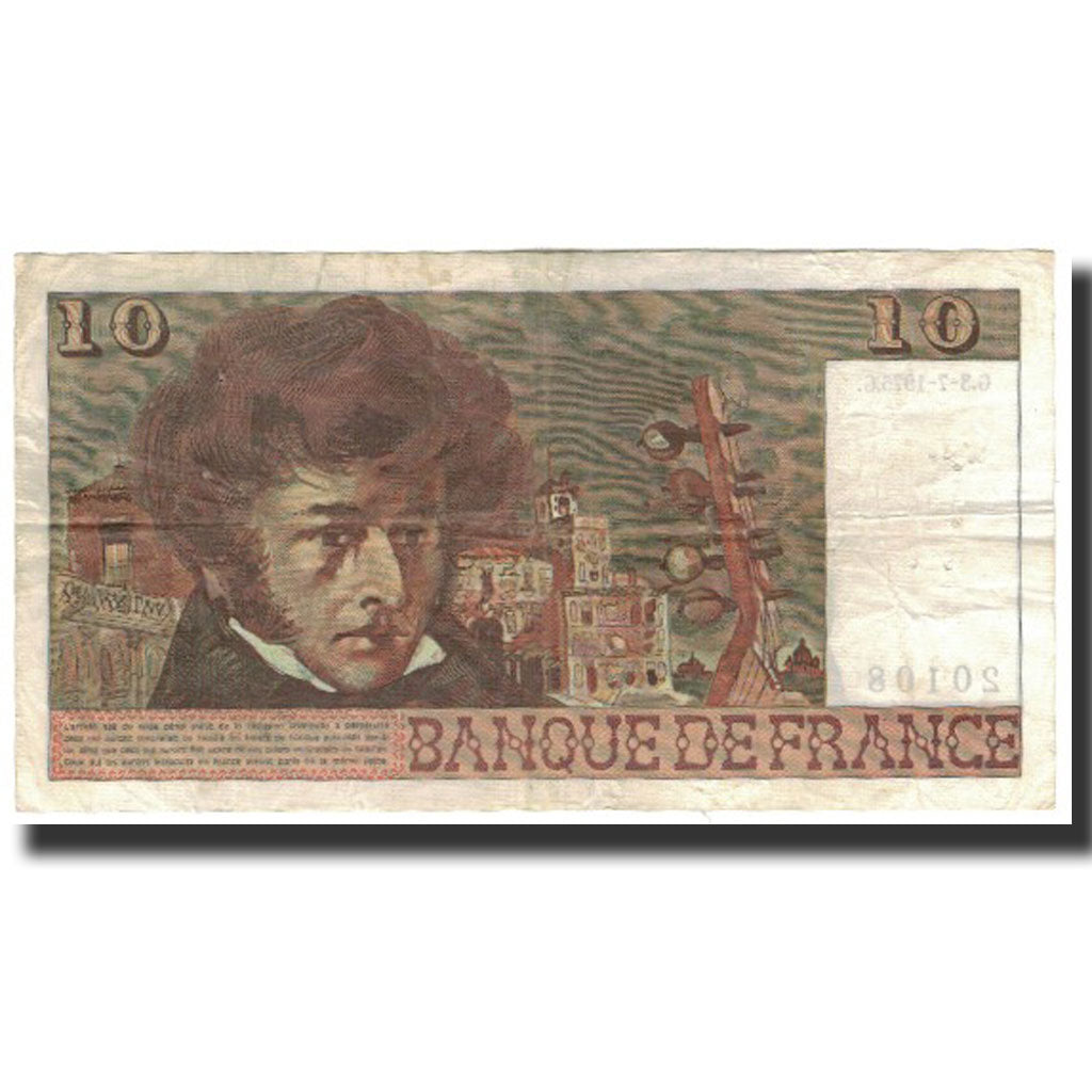 France, 10 Francs, 10 F 1972-1978 ''Berlioz'', 1975-07-03, VF(30-35)
