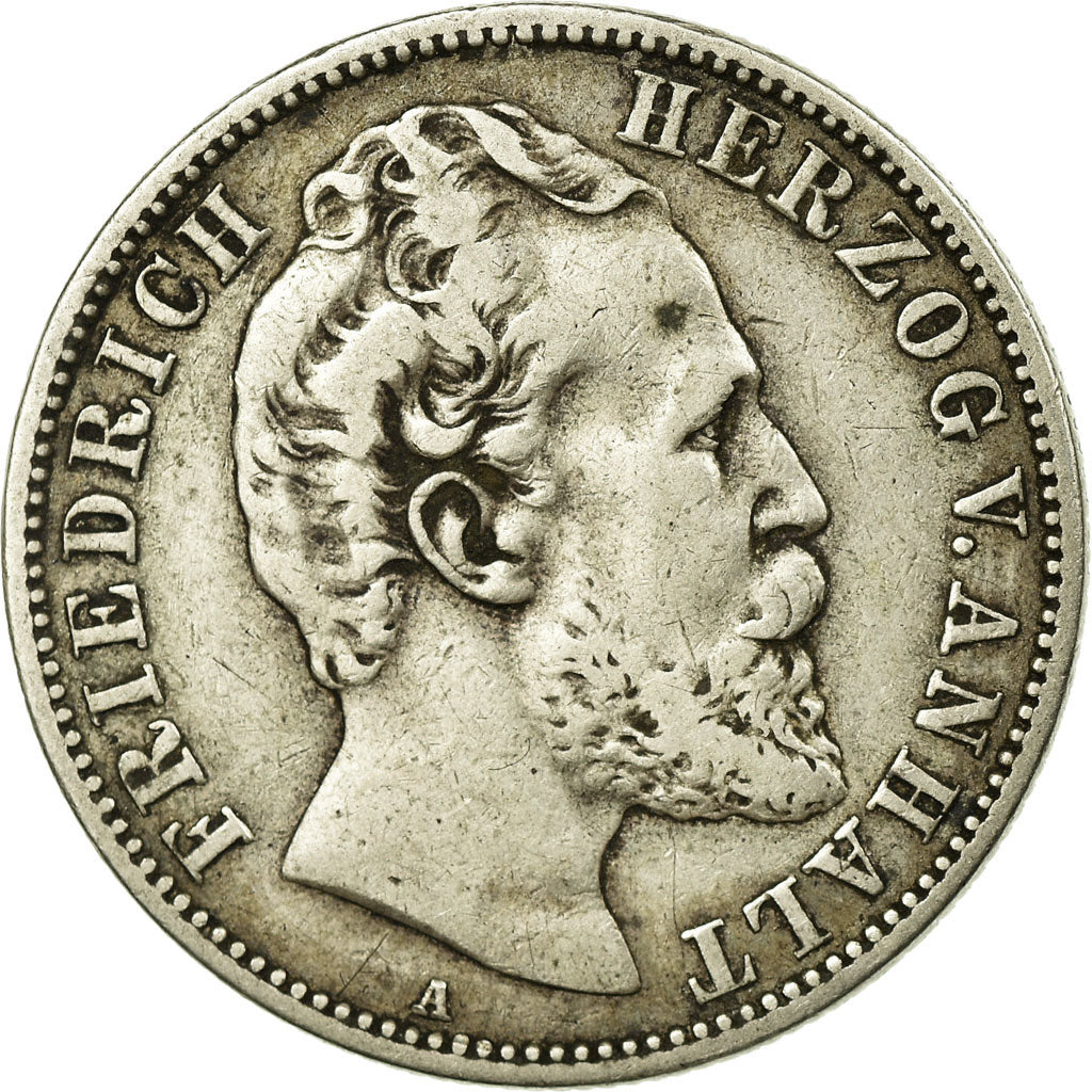 Coin, German States, ANHALT-DESSAU, Friedrich I, 2 Mark, 1876, Berlin