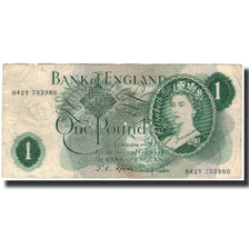 Billet, Grande-Bretagne, 1 Pound, 1966, KM:374e, TB